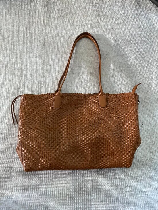 HOBO Handbags - HOBO Bolder Wave Weave Leather Woven Tote Bag